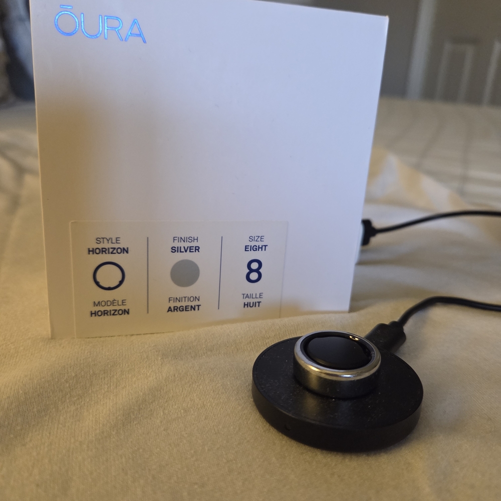 Oura Silver Ring with Charger